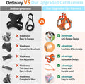 Cat Harness and Leash, Escape-Proof Cat Harness Set, Adjustable Step-in Pet Harness for Walking, Soft Breathable Reflect
