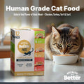 Because It’s Better Pate Complete Meal - Wet Cat Food - Variety Pack - Ocean, Turkey & Chicken Flavors - Organic, Balanced, Smooth Pate Texture, Human-Grade Ingredients, 2.6 oz Pouches (12 Count)