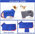 HhiMyOct Dog Drying Coat - Fast Drying Dog Towel Robe - Microfiber Super Absorbent Pet Bathrobe, Adjustable Collar & Belly Strap Fast Drying Coat Pet Dog Cat Bath Robe Towel