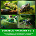 Reptile Ventilation Fan, Auto Temperature/Thermometer Control LED Digital Humidity Gauge, °C/°F Switchable Dehumidifier 