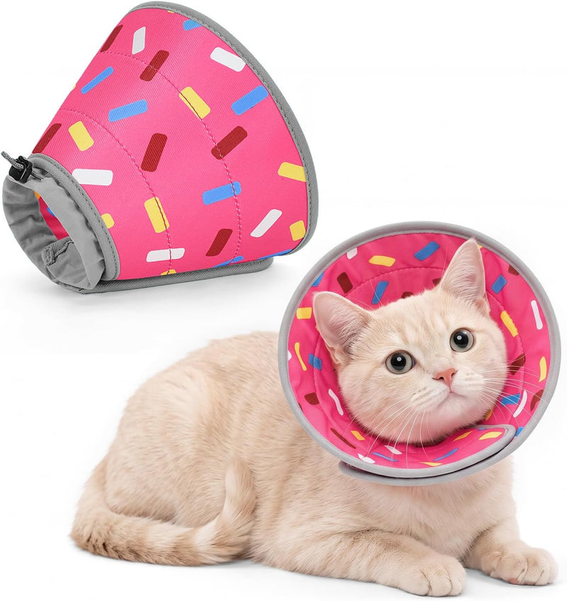 Supet Cat Cone to Stop Licking After Surgery Cat Recovery Collar Adjustable