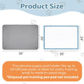 Pee Pad Holder for Dogs,25 x 36 Inch Dog Potty Tray with Silicone Clips Dog Puppy Pad Tray,Non-Slip Leak-Proof High Edge Silicone Puppy Pee Tray Mat for Home Floor Protection