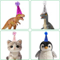 Mini Party Hats for Animal Figures 1" Tiny Fingers Hats for Little Resin Toys 10 Pcs Figurines Hat with Pom Poms