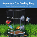 Square Fish Feeder Box No Mess Aquarium Food Catcher Tank Accessories Feeding Tube Holder for Betta Fish Blood Worm Food