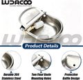 Automatic Animal Drinking Water Bowl, Stainless Steel Dog Water Bowl with 2 Float Valves, Livestock Automatic Water Bowl