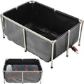 VEVOR KOI Aquarium Tank Above Ground Fish Pond, 127 Gallon Foldable Canvas Fish Pool Pond with Clear Viewing Panel, Outd