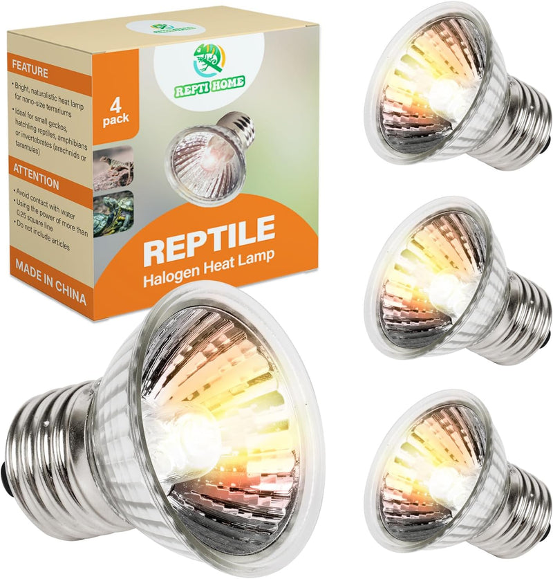 Reptile Heat Lamp, UVA UVB Heat Lamp Bulbs, E26 Turtle Heat Lamp Bulbs 50W 4Pack, Basking Light for Bearded Dragon, Liza