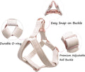 ARING PET Dog Halter Harness, Velvet Dog Harness, Adjustable No Pull White Dogs Halter Harness.