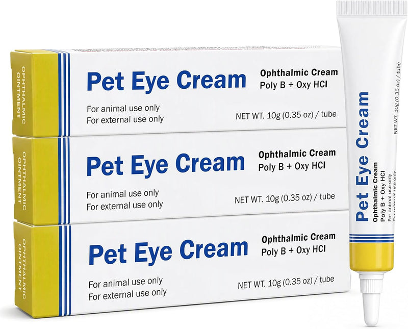 Pet Eye Ointment, Dog & Cat Eye Drops Alternative, 3 Tubes x 10g (0.35 oz)