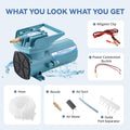 Poafamx DC 12V Aquarium & Pond Air Pump, 18W-120W Quiet Commercial Aerator