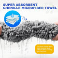 WOUSEDO Microfiber Chenille Dog Towel 1 Pack, Super Absorbent & Quick Dry