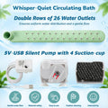 Bird Shower Parakeet Bath for Cage with Adjustable Water Flow Control Valve, Parrot Shower Bath for Budgies with Plug, Automatic Circulating Water Fountain for Pet Bird, Cockatiel, Conure(green pipe)