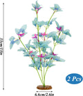 2Pcs Silk Aquarium Plants 13" Cyan Silk Plants for Fish Tank Goldfish