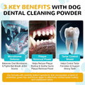 Dental Powder for Dogs, Dog Teeth Cleaning Powder, Teeth Cleaning and Breath Fresher & Plaque and Tartar Remover with En
