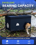 Heated Outdoor Cat House for Outside (Dark Blue,28"x16"x16")
