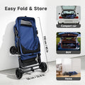 Dog Stroller for Large & Medium Dogs (Up to 66 lbs), Pet Stroller for 2 Small Dogs with Adjustable Handle & Canopy, Sun 