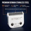 Geib Buttercut Detachable Replacement Dog Clipper Blade - Size-30, Stainless Steel Long-Lasting Sharp Edges, 1/50-Inch Length, Compatible with Andis A5, Oster A5, Wahl KM10, Size-30 Dog Grooming Blade