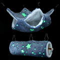Noctilucent Luminous Guinea Pig Rat Hammock Bunkbed Hanging Tunnel Hideout