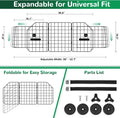 HAITRAL Universal-Fit Barrier,Adjustable Dog Barrier for SUVs,Cars,Trucks,Heavy-Duty Wire Mesh Guard Pet Divider,Back Seat Dog Separator Gate for Cargo Area,Safety Car Travel Accessories