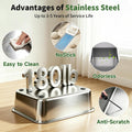 XL Enclosed Stainless Steel Litter Box with Lid, Light Gray