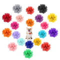 Trinkrittey 20 Pcs Dog Collar Flowers Multicolor Soft Pet Bow Tie 2 Size Girl Boy Dog Chiffon Flower Bow Ties Puppy Pet Charms for Dogs Cat Grooming Charms Supplies (5.5cm 7cm)
