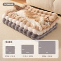 SOMAHE Cat Blanket, Reversible Sherpa & Bubble Fleece Pet Throw, Ultra-Soft Plush for Indoor Cats, Machine Washable, Anti-Static, Warm & Cozy, 22"×18" Inch Gray