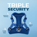 Best Pet Supplies Voyager Adjustable Step-in Flex Breathable Mesh Dog Harness for Small Medium Large Dogs (Royal Blue), M