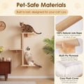 6-in-1 Cat Wall Shelves for Large Cats, Wall Mounted Climber with Hammock