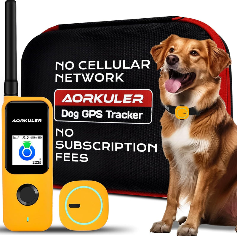 Outdoor GPS Dog Tracker – No Monthly Fees, No Phone or Cellular Signal Needed, Real-Time Tracking for Remote & Rural Are
