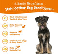Dog Conditioner with Oatmeal, Aloe Vera & Shea Butter - Natural Grooming Pet Wash for Skin & Coat - Anti Itch Formula - Vanilla Bean Scent - 16 OZ