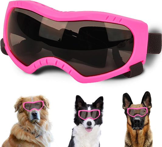 Dog Sunglasses,Doggles Anti-UV Protection,Pet Sunglasses with Adjustable Strap,Suitable for Motorcycle Car Driving Bike Riding Hiking Swimming Wind Dust Fog Dog Eye Protection