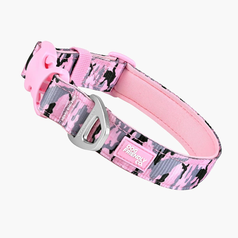 Dog Friendly Co. Essentials Dog Collar (Large-Extra Large, Pink Camo)