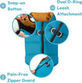 Gooby Padded Vest Dog Jacket, Solid Turquoise, Large