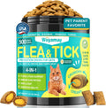 Woyamay 4-IN-1 Flea and Tick Prevention for Cats, 500 Crunchy & Creamy Chews, Cat Flea Treatment, Natural Oral Flea Treatment for Cats, Daily Support for Flea, Immune, Skin & Coat, Gut, Chicken Flavor