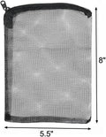 AQUANEAT 10pcs Aquarium Filter Media Bags, Fish Tank Coarse Mesh Bags with Plastic Zipper for Activated Carbon(5.5" x 8"
