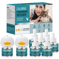 Cat Calming Diffuser 8 in 1 Multicat Pheromone Diffuser Pheromones to Calm Stress and Anxiety Relief Products Plug in Refill Anti Aggression for Cats Spraying No More Stop Cat from Urinating, Blue