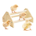 YLSURNY Baby Chicken Perch Strong Pine Wooden Chick Jungle Gym Roosting Bar, New-gen Durable Chicken Perch Toys for Coop and Brooder 7.9 X 6.9 X 4.14’’ Chicken Perch(Can be Used for Baby Turkeys)