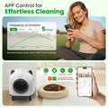 OROLEY Self Cleaning Litter Box, Automatic Litter Box,Odor Control Robot, Cat Ears Design,APP Real-Time Monitor, Cat Lit