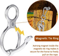 MAQUITA Horse Tie Ring, Safe Tie Horse Supplies, Humane Way Tie Ring, Magnetic Ring for Tying and Retracting, Helps Hors