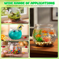 Toddmomy 1 Gallon Transparent Plastic Fish Bowl Small Round Aquarium for Goldfish Turtles Tabletop Fish Tank Office Home