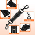 Dog Collar Safety Clip, Reflective Double-Ended Backup Connector for Harness to Collar, Adjustable Safety Clip for Prong