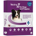 Vectra 3D Flea and Tick Prevention for Dogs, Kills and Repels Fleas, Ticks & Mosquitoes | Fast‑Acting, Waterproof, No Prescription Needed | Medium Dogs 21-55 lbs, 6‑Month Supply