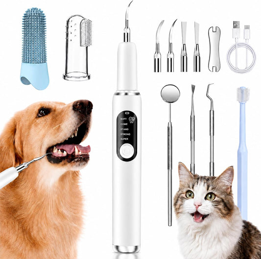 Dog Ultrasonic Tooth Cleaner, Pet Plaque and Tartar Remover IPX6
