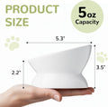 Elevated Cat Bowl, 5 Oz Raised Cat Food and Water Bowl Set for Cats, Ceramic Raised and Tilted Water Bowl, 15°Tilted Sta