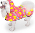 Dog Raincoat, Adjustable Rain Jacket with Hooded Double Layer for Large Medium Small Dogs Puppies, Lightweight Waterproo
