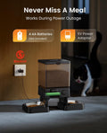 oneisall Automatic Cat Feeder for 2 Cats, 20 Cups/5L Automatic Cat Food Dispenser for Small Pets Indoor, Timed Cat Feeder for Dry Food