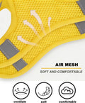 JUFOO XXS Yellow Flower Pattern Dog Harness and Leash Set,No Escape Harnesses for Training Walking，Breathable Adjustable Puppy Vest for Small Medium Dogs, Cats (Yellow, XXS)