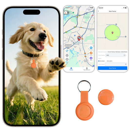 Pet GPS Tracker for Cats & Dogs – No Monthly Fee, No SIM Required, Real-Time Location Tracking – Smart Collar Compatible with Android & iOS – Ideal for Dogs, Cats, Kittens & Small Pets