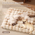 SOMAHE Cat Bed, Plush Faux Fur Kneading Flat Mat - Machine Washable Fluffy Pet Bed for Indoor Cats, Non-Slip Small Kitten Bed, Therapeutic Knead Cat Mat for Couch & Window Sill, 23"×15" Inch,Camel