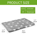 EMPSIGN Dog Crate Pad - Reversible Kennel Mat (Cool & Warm), Machine Washable, Cozy Star Pattern Sleeping Pad for Small Medium Large Dogs, All-Season Pet Bed, Suitable for 30"x20" Dog Crate, Grey